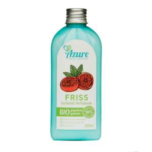 Azure friss natúr bio tusfürdő férfiaknak grapefriut-gyömbér - 200 ml SLS-mentes és parabén-mentes tusfürdő