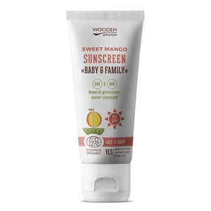 Wooden Spoon bio fizikai fényvédő naptej és testápoló mangóval SPF50