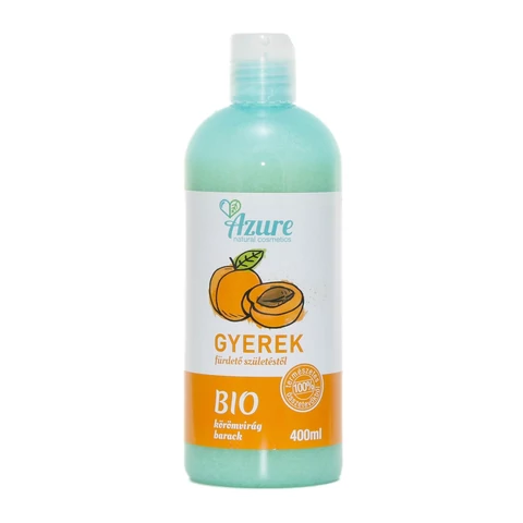 Azure natúr bio körömvirág-barack babafürdető és gyerek tusfürdő lányoknak