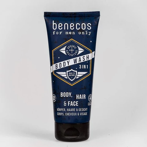 Benecos SLS mentes férfi tusfürdő, sampon és arctisztító