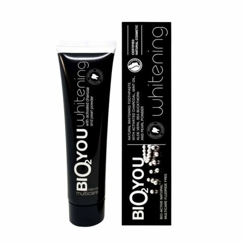 Bio2You fluoridmentes fehérítő fogkrém aktív szénnel - 100 ml