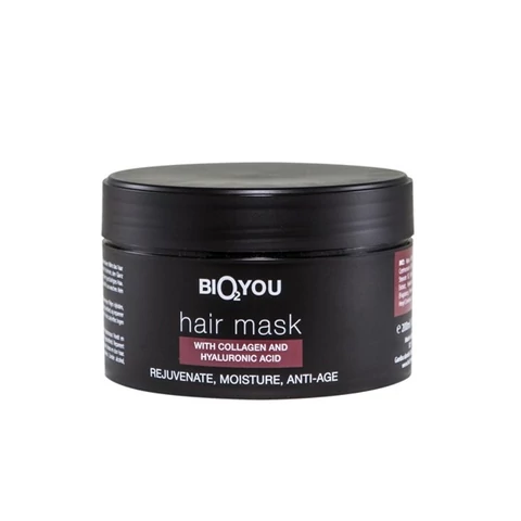 Bio2You kollagén-hialuronsav natúr kókuszolajos hajpakolás száraz, töredezett hajra