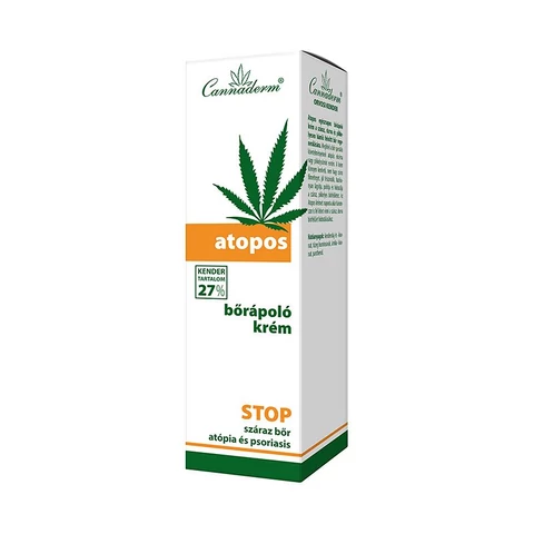 Cannaderm atopos bőrápoló krém ekcémás, pikkelysömörös bőrre - 27% kender
