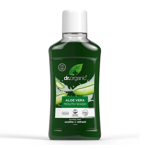Dr. Organic aloe vera grapefruitos fluoridmentes szájvíz teafaolajjal