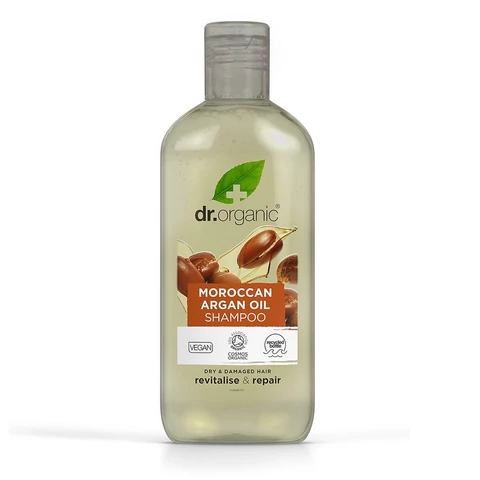 Dr. Organic marokkói argán olaj SLS mentes sampon száraz hajra