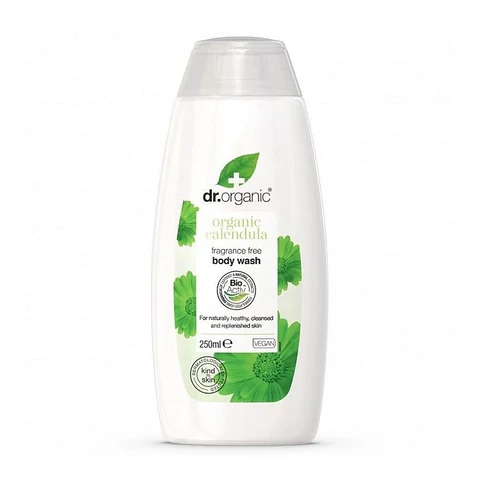 Dr. Organic vegyszermentes és illatmentes natúr tusfürdő körömvirággal