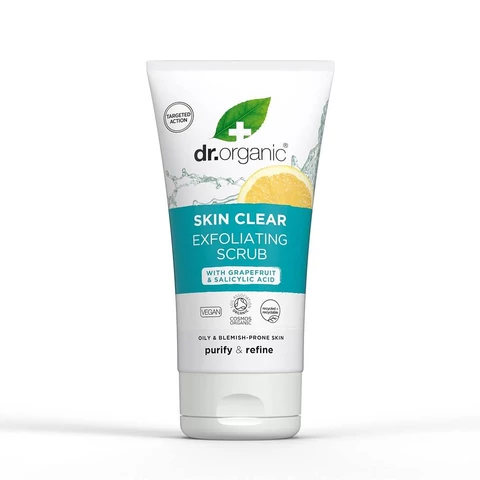 Dr. Organic Skin Clear 5in1 teafaolajos hámlasztó bőrradír