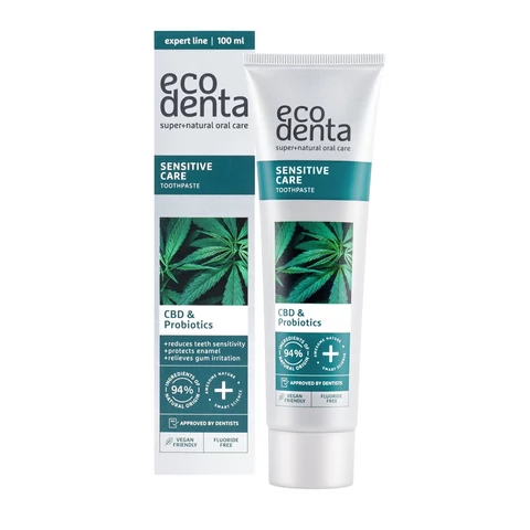 Ecodenta CBD és probiotikum fluoridmentes szenzitív fogkrém - 75 ml