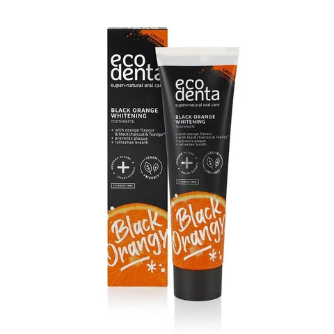 Ecodenta fluoridmentes fehérítő fogkrém szénnel és naranccsal - 100 ml