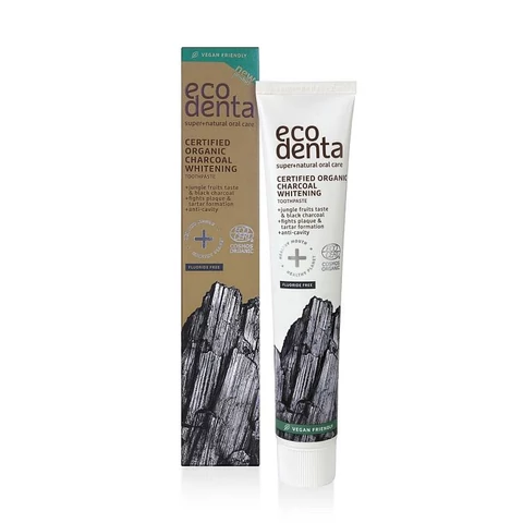 Ecodenta fluoridmentes fehérítő bio fogkrém szénnel - 75 ml