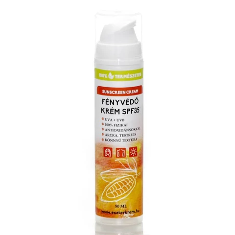 Eszterkrém natúr vegán naptej SPF35 - fizikai fényvédővel