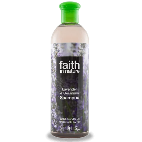 Faith in Nature levendula és geránium natúr sampon száraz hajra - SLS-mentes
