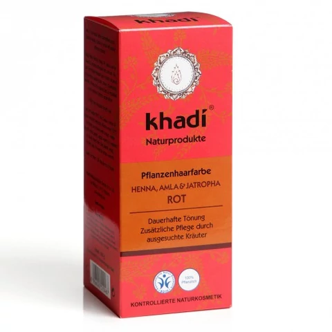 Khadi natúr hajfesték por vörös