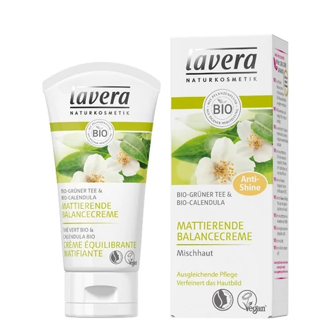 Lavera bio zöld tea nappali natúr arckrém zsíros és vegyes bőrre
