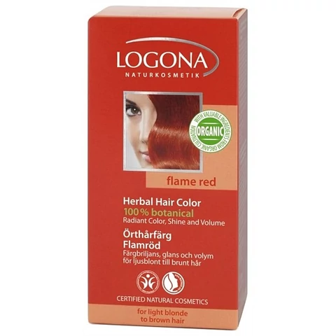Logona növényi hajfesték por lángvörös - 100 g