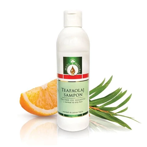Medinatural natúr teafaolajos SLS mentes sampon zsíros és korpás hajra