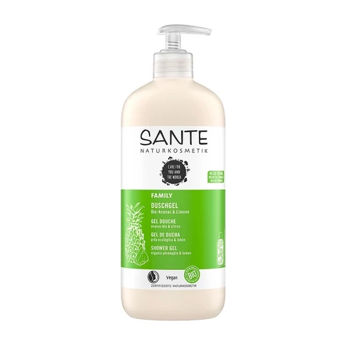 Sante családi ananász-citrom natúr tusfürdő aloe verával - Parabén és SLS mentes