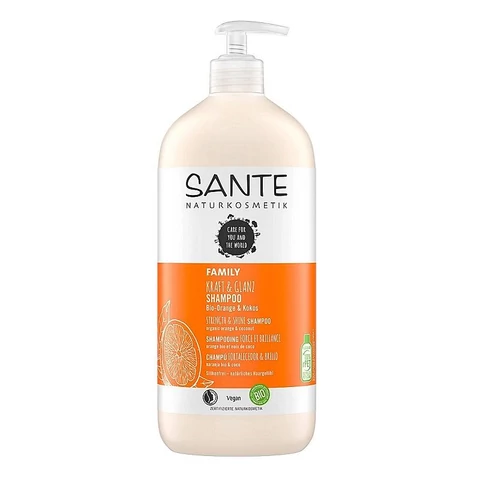 Sante családi Selyemfény sampon bio narancs &amp; kókusz - 950 ml - SLS-mentes