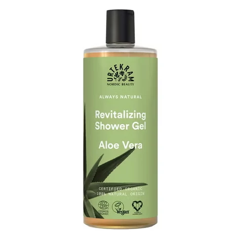 Urtekram bio aloe-vera natúr tusfürdő citromfűvel és mentával - Parabén és SLS mentes