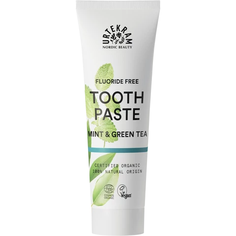 Urtekram bio zöld tea-menta SLS mentes és fluoridmentes fogkrém
