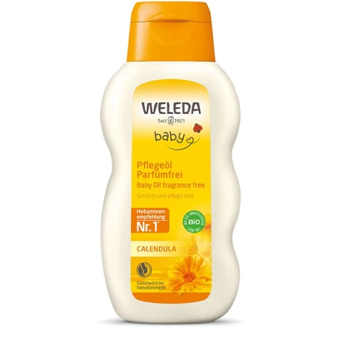 Weleda Calendula Baby Oil - illatanyagmentes natúr babaápoló olaj - 200 ml