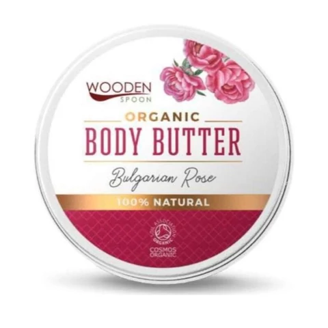 Wooden Spoon rózsa bio testvaj shea vajjal és argán olajjal